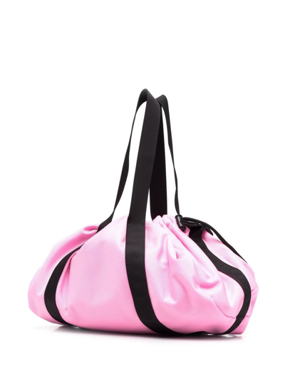 Shop Alexander Wang Logo-print Drawstring Duffle Bag In Pink