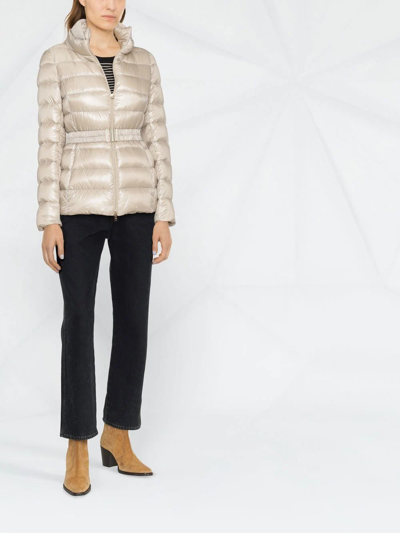 Herno Zip-up Padded Jacket In Neutrals