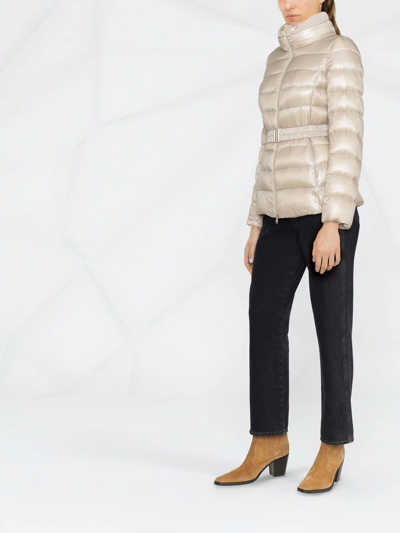 Herno Zip-up Padded Jacket In Neutrals