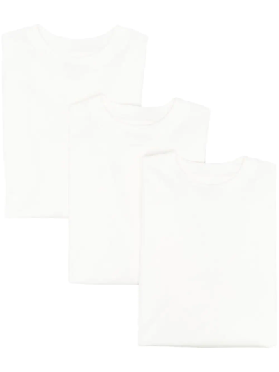 Shop Jil Sander Three-pack Long-sleeve Tops In White