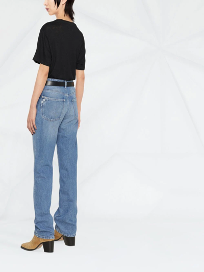 Shop Isabel Marant Étoile Vanda Mid-rise Mom Jeans In Blue