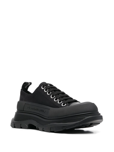 Alexander Mcqueen Tread Slick Sneakers In Black Silver