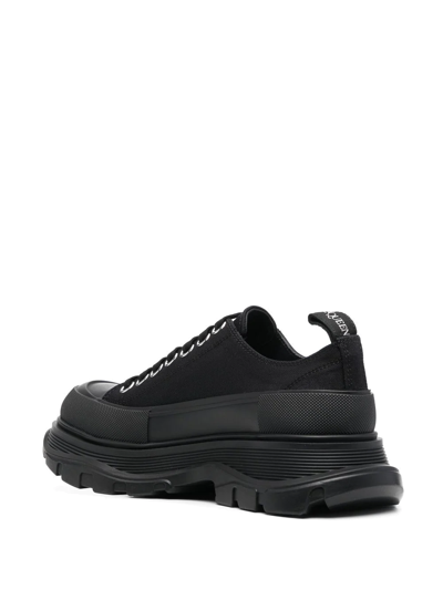 Alexander Mcqueen Tread Slick Sneakers In Black Silver