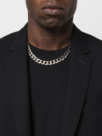 Shop Maison Margiela Chain-link Necklace In Silver