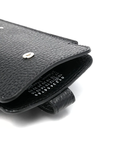 Shop Maison Margiela Leather Phone Holder In Black