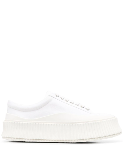 Jil Sander Low-top Lace-up Trainers In White