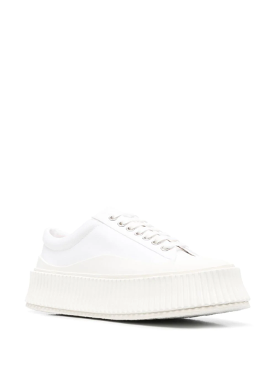 Jil Sander Low-top Lace-up Trainers In White