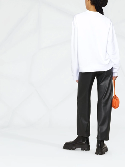 Dsquared2 Logo-print Cotton Sweatshirt In White