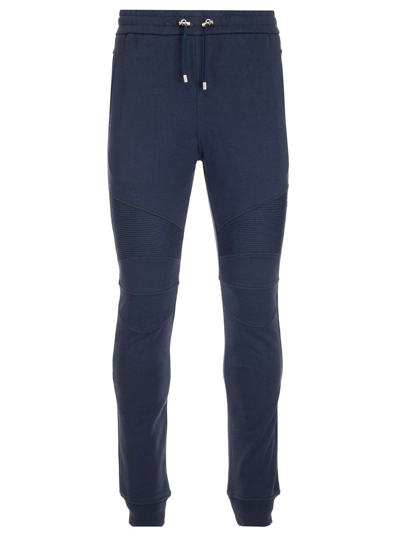 Shop Balmain Men's Blue Cotton Pants