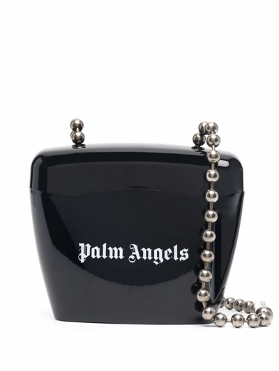 Shop Palm Angels Women's Black Pvc Shoulder Bag