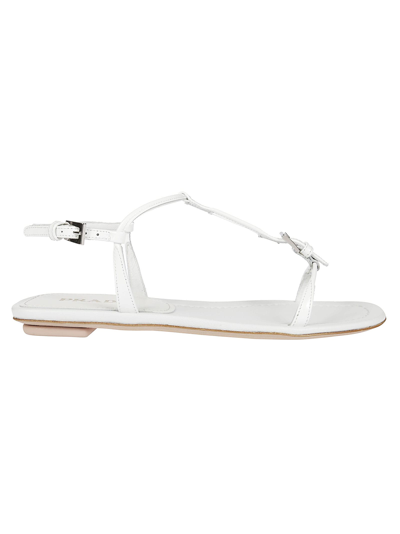 Shop Prada Open Toe Sandals In White