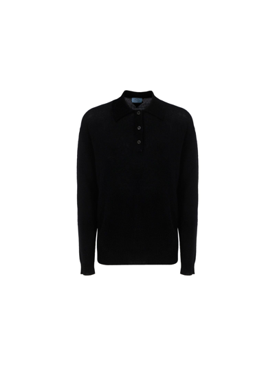 Shop Prada Women's Black Polo Shirt