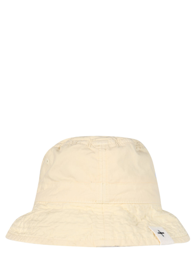 Shop Jil Sander Bucket Hat With Logo Label In Bianco
