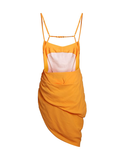 Shop Jacquemus Dress La Robe Saudade In Orange