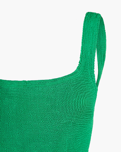 Shop Hunza G Square Neck Onepiece Swimsuit In Emerald