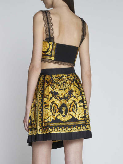 Shop Versace Skirt In Nero Oro
