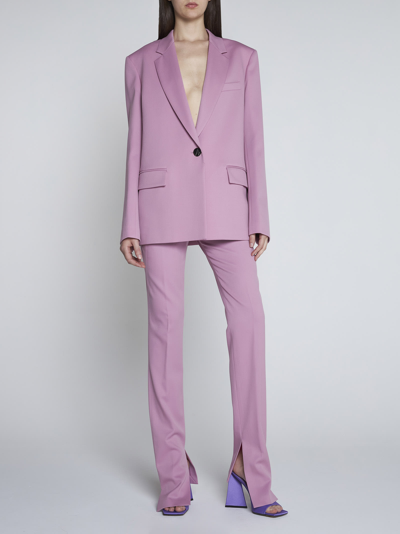 Shop Attico Blazer In Orchid Haze