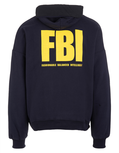 Balenciaga Woman Navy Blue Oversize Reversible Fbi Year Of Tiger Hoodie |  ModeSens