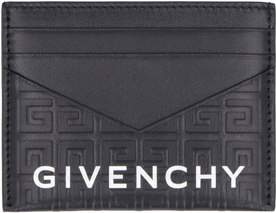 Shop Givenchy G Cut Leather Card Holder In Black