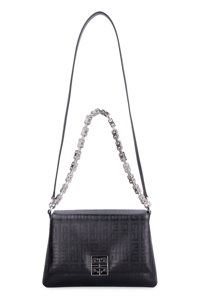 Shop Givenchy 4g Soft Leather Shoulder Bag In Black