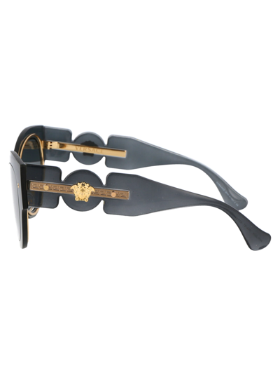 Shop Versace 0ve2234 Sunglasses In 100287 Transparent Dark Grey