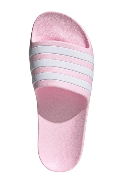 Shop Adidas Originals Adidas Adilette Aqua Slide Sandal In Clpink/ftw