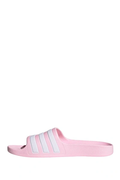 Adidas Originals Adidas Adilette Aqua Slide Sandal In Clpink/ftw