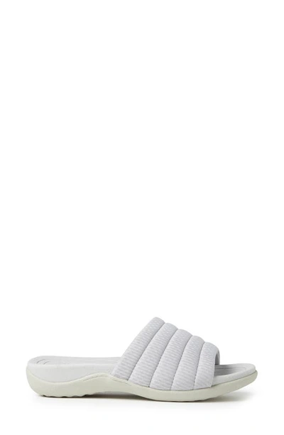 Shop Original Comfort By Dearfoams Emma Low Foam Slide Sandal In Silver