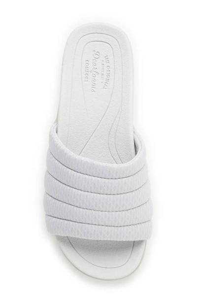 Shop Original Comfort By Dearfoams Emma Low Foam Slide Sandal In Silver