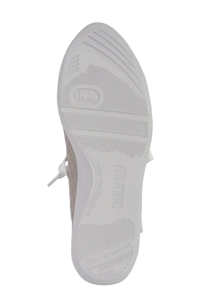 Munro Emmie Wedge Sneaker In Metallic Taupe