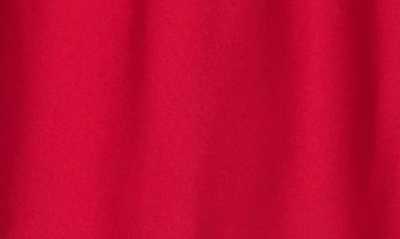 Renee C Solid Satin Midi Skirt In Red