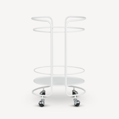 Shop Fornasetti Round Food Trolley In White