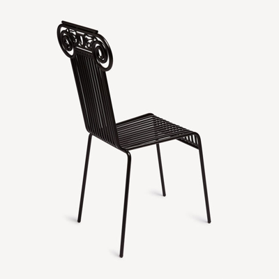 Shop Fornasetti Outdoor Chair Capitellum In Black
