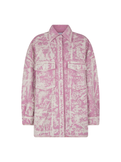 Shop Attico Pink Shirt Jacket