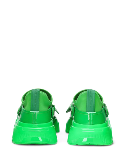 Dolce & Gabbana Mixed-material Day Master Slip-on Sneakers In Green