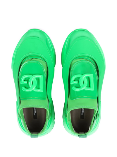 Shop Dolce & Gabbana Daymaster Slip-on Sneakers In Green