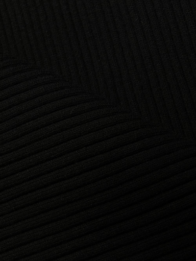 Shop Philipp Plein Rib-knit Midi Dress In Black