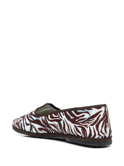 Shop 813 Frives Animal-print Flats In Brown