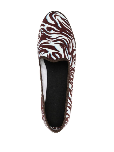 Shop 813 Frives Animal-print Flats In Brown