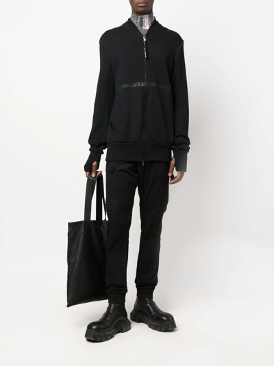 Shop Isaac Sellam Experience Zip-up Organic-cotton Sweatshirt In Black