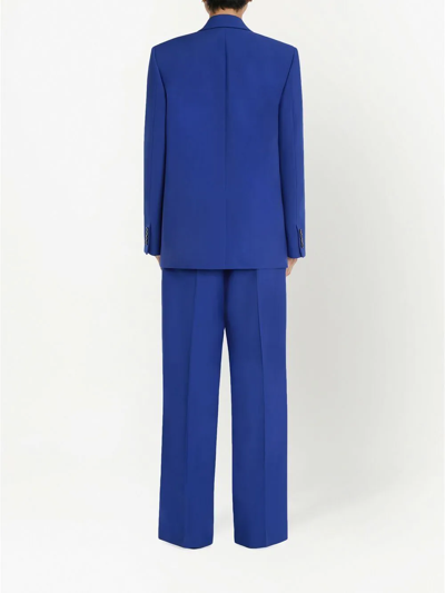 Alexander Mcqueen Women Structured Double-breasted Jacket In Blue