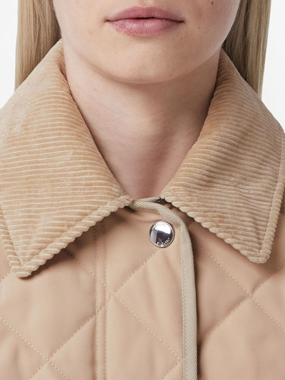 Shop Burberry Cropped Long-sleeve Jacket In Neutrals
