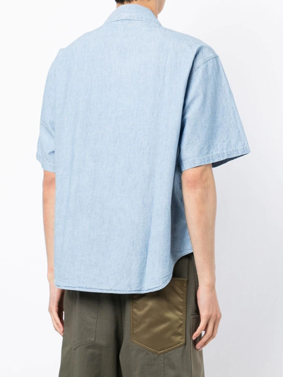 Shop Orslow Flap-pocket Shirts In Blue