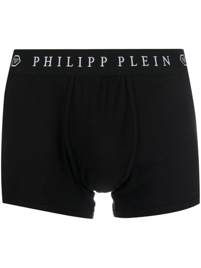 Shop Philipp Plein Tm Graphic-print Boxers In Black