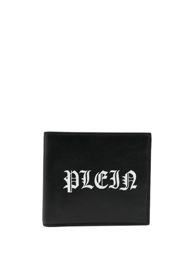 Shop Philipp Plein French Leather Wallet In Black