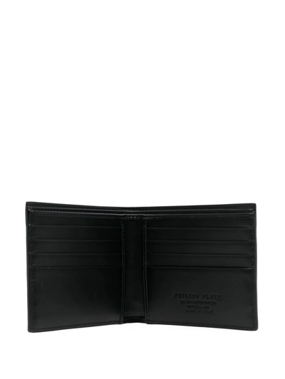 Shop Philipp Plein French Leather Wallet In Black