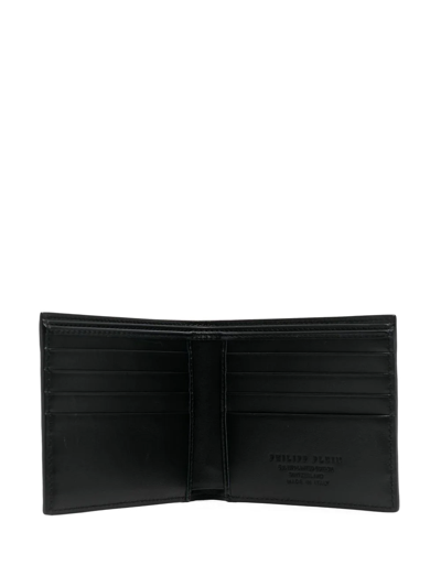 Philipp Plein French Leather Wallet In Black