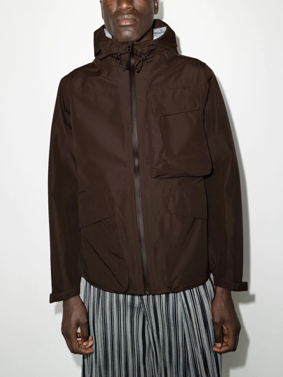 Big Pocket Tech Jacket In Brown