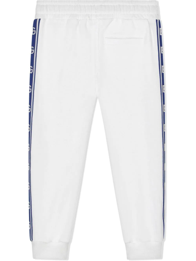 Shop Dolce & Gabbana Dg Logo-tape Track Trousers In White