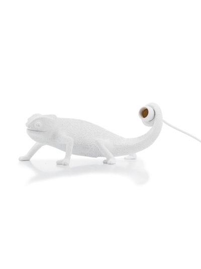 Seletti Chameleon Resin Table Lamp In White